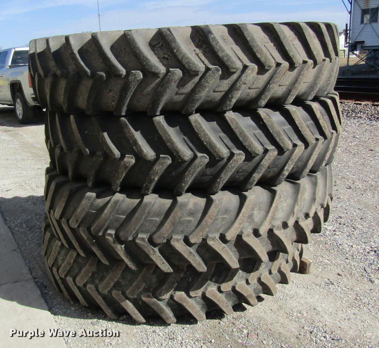 image for item DC4482 (4) Michelin 380/90R46 tires and wheels