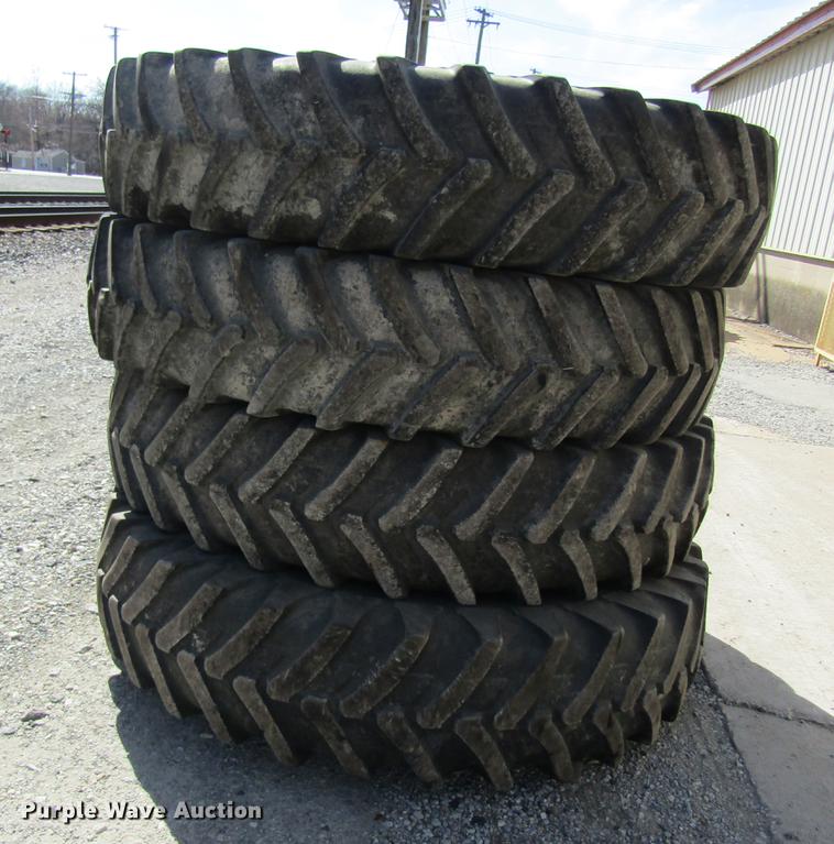 image for item DC4482 (4) Michelin 380/90R46 tires and wheels