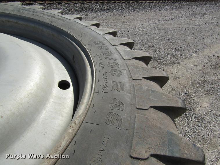 image for item DC4482 (4) Michelin 380/90R46 tires and wheels