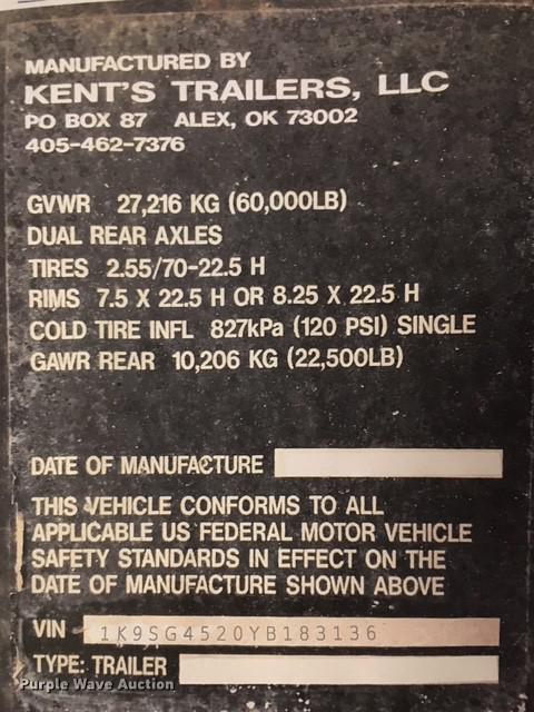 image for item DC4496 2000 Kent's Pit Stop nurse tank tender trailer