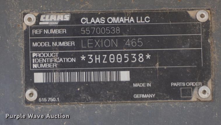 image for item DE3090 2003 Caterpillar Lexion 465 RWA combine