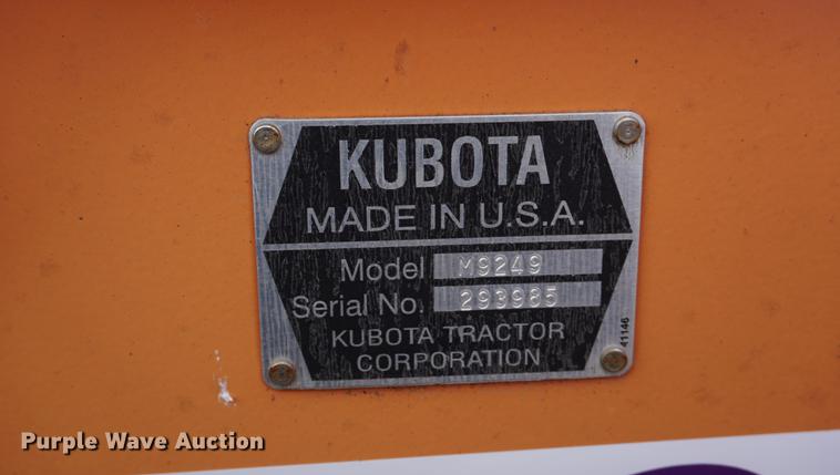 image for item DE3115 Kubota M9249 skid steer grapple bucket