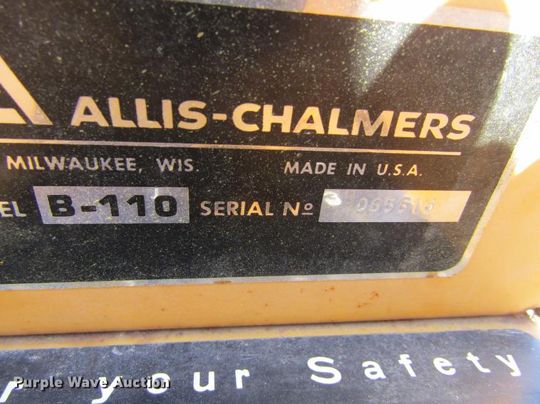 image for item DE6651 Allis Chalmers B110 tractor