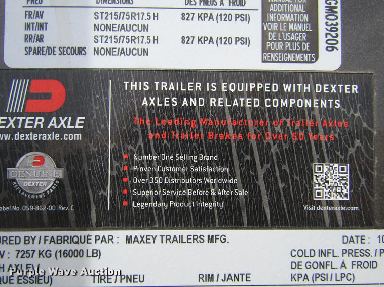 image for item DE6655 2016 Maxey A826 Drop-N-Load car trailer