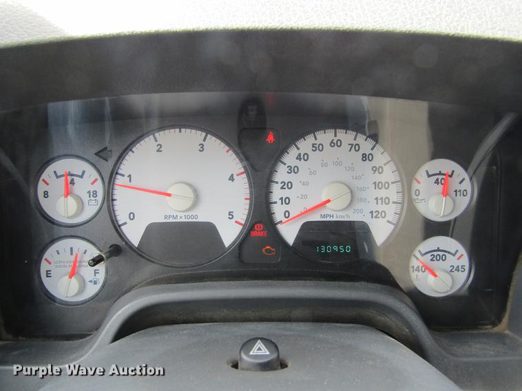 image for item DE6656 2008 Dodge Ram 5500HD SLT Quad Cab flatbed pickup truck