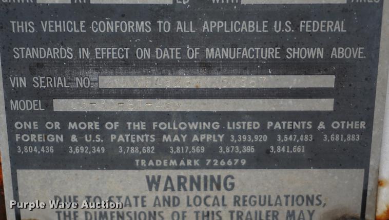 image for item DB0451 1991 Monon MG3-30-ST-48W dry van trailer