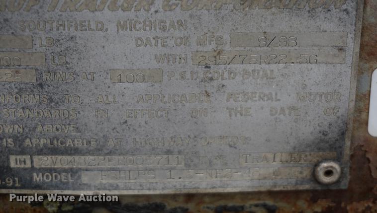 image for item DB0454 1994 Freuhauf FBHLP915NF248W dry van trailer