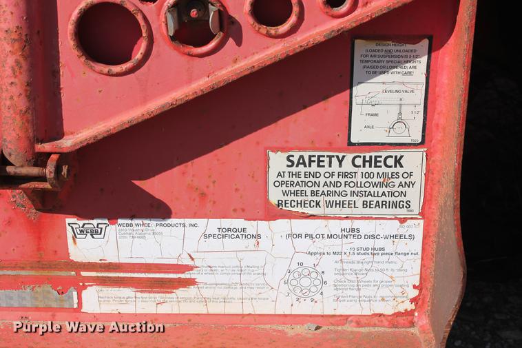 image for item DB5172 1997 Talbert TDW-35SA-HRG-1-T1 lowboy equipment trailer