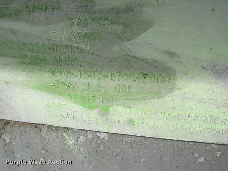 image for item DC4396 1978 shop built tank trailer