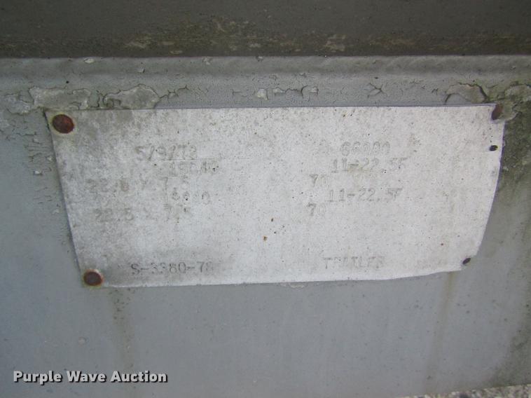 image for item DC4396 1978 shop built tank trailer