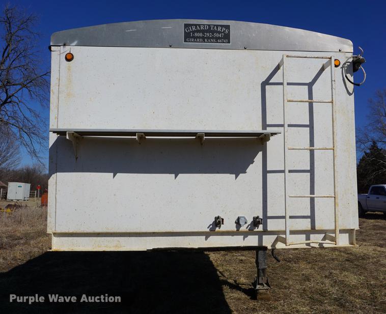 image for item DE3092 2000 shop built double hopper bottom grain trailer