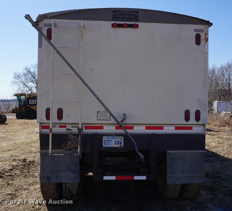 image for item DE3092 2000 shop built double hopper bottom grain trailer