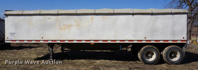 image for item DE3092 2000 shop built double hopper bottom grain trailer