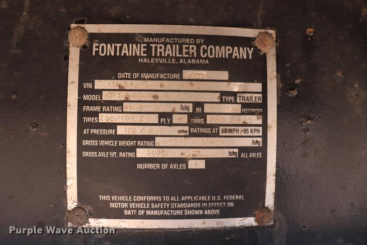 image for item EC9403 2008 Fontaine 1DFT-8-8048WSAWK drop deck trailer