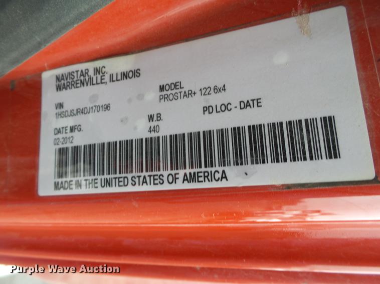 image for item EI9547 2013 International ProStar semi truck