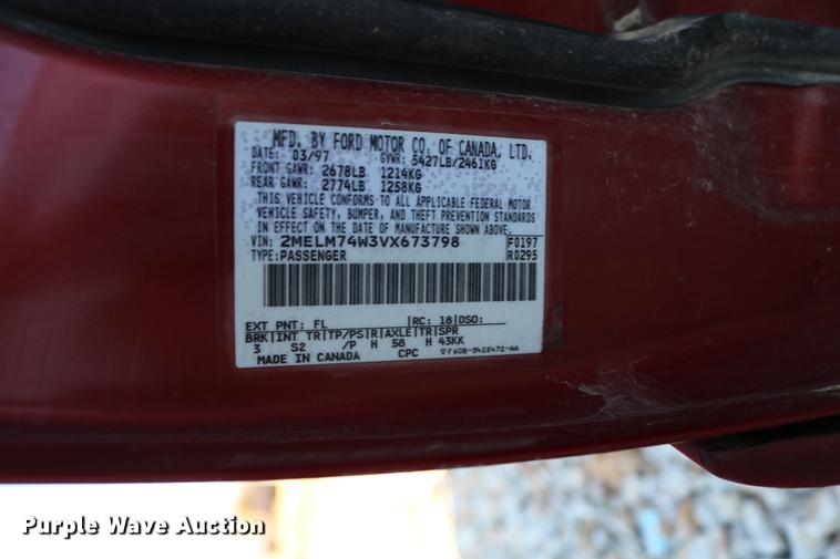 image for item DB6560 1997 Mercury Grand Marquis