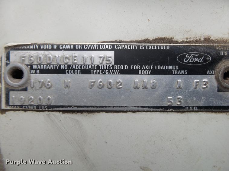 image for item DB7266 1978 Ford F600 dump truck