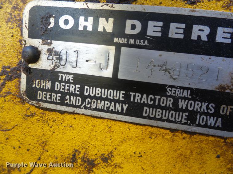 image for item DB7283 John Deere 401J tractor