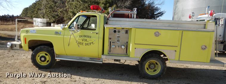 image for item DC0274 1980 GMC Sierra Grande 35 fire truck