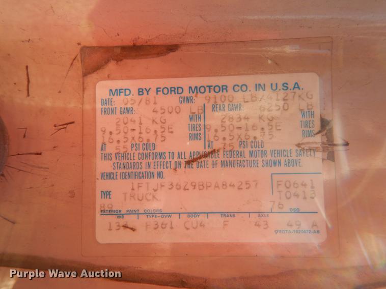 image for item DC0312 1981 Ford F350 Custom pickup truck chassis