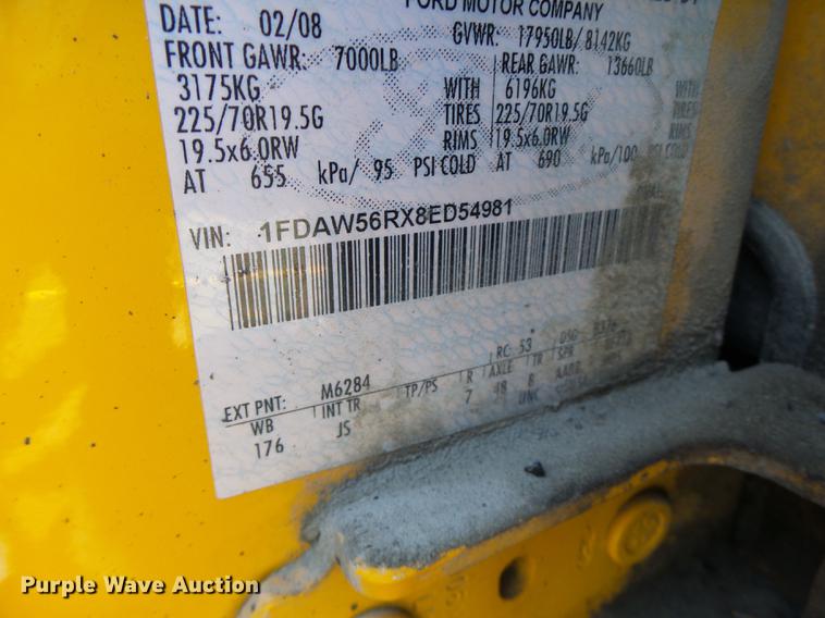 image for item DC4416 2008 Ford F550 Crew Cab dump truck