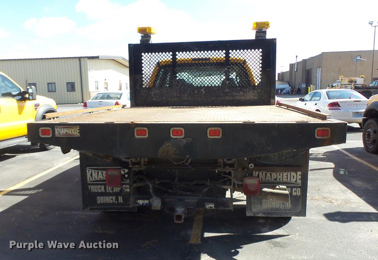 image for item DC4417 2008 Ford F550 Crew Cab flatbed dump truck