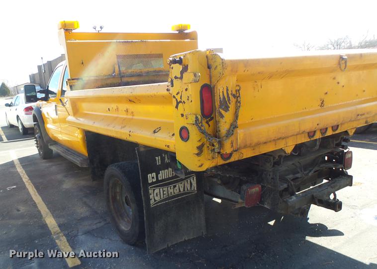 image for item DC4418 2008 Ford F550 Crew Cab flatbed dump truck