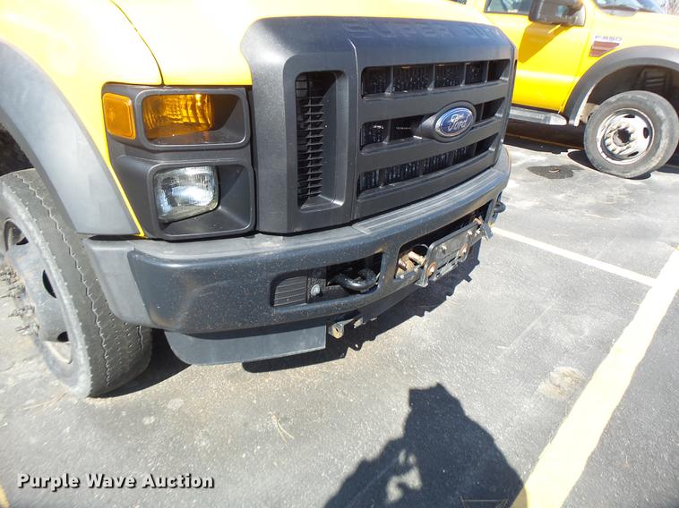image for item DC4418 2008 Ford F550 Crew Cab flatbed dump truck