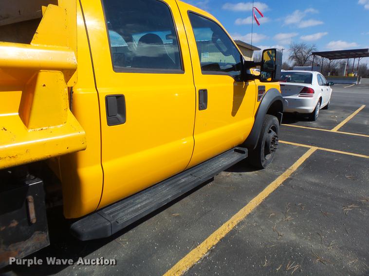 image for item DC4418 2008 Ford F550 Crew Cab flatbed dump truck