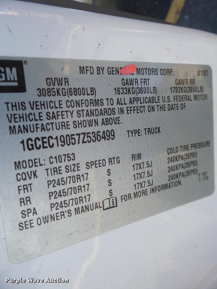 image for item DC4420 2007 Chevrolet Silverado 1500 Ext. Cab pickup truck