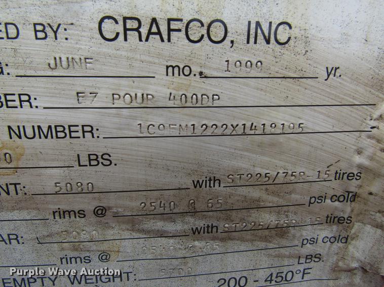 image for item DC4441 1999 Crafco EZ Pour 400DP melter applicator