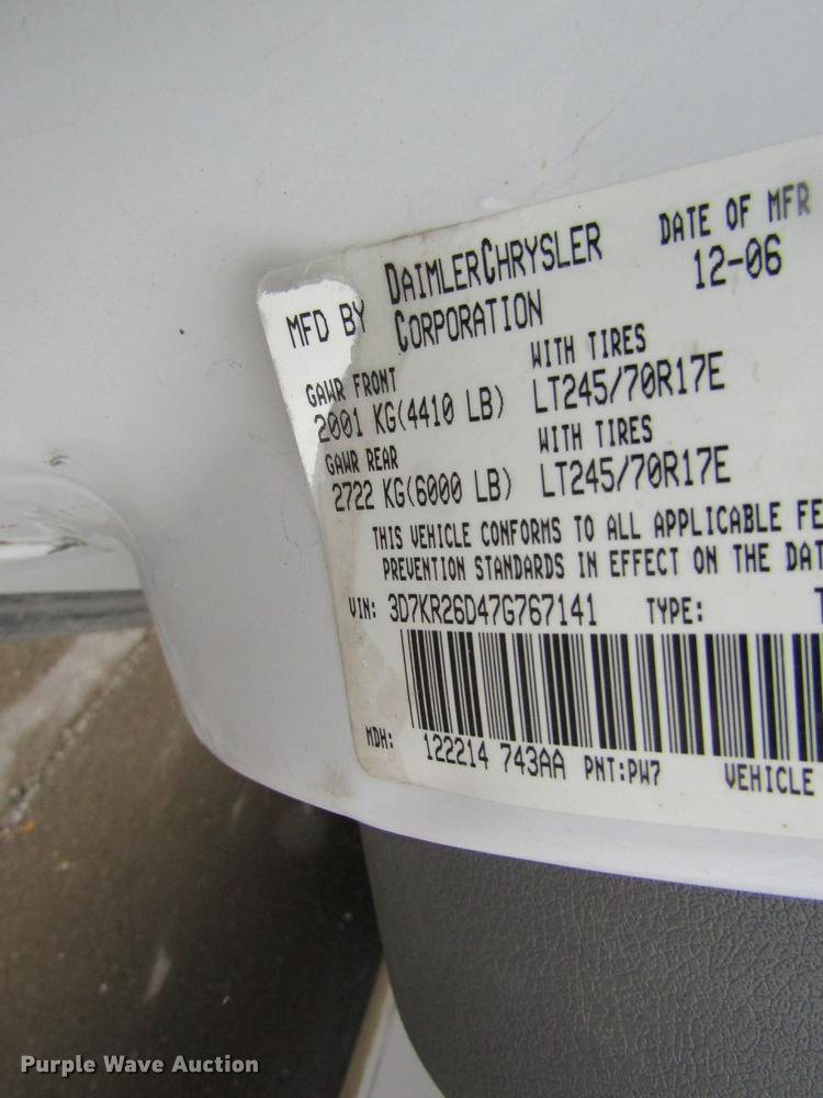 image for item DC4448 2007 Dodge Ram 2500 pickup truck