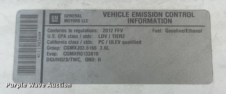 image for item DC7387 2012 Chevrolet Impala Police Cruiser