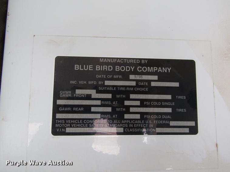 image for item DD8742 1998 GMC Savana G3500 Cargo school bus