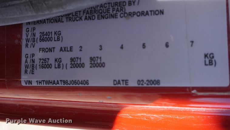 image for item DE3101 2008 International 7400 dump truck