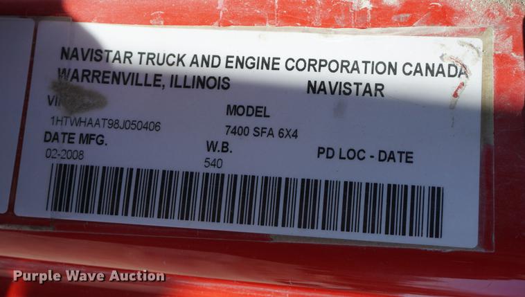 image for item DE3101 2008 International 7400 dump truck