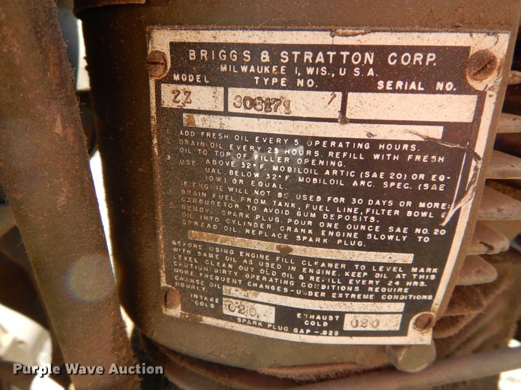 image for item EN9078 Briggs & Stratton generator