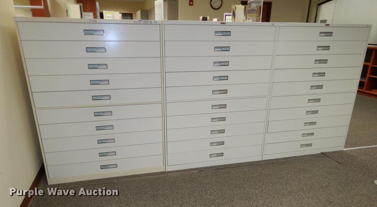 image for item EN9130 (3) Russ Bassett card/microfiche cabinets