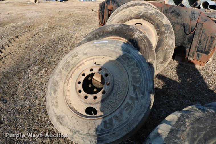 image for item EW9009 (4) Goodyear G149RSA 11R24.5 tires and wheels