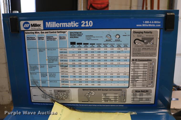 image for item EW9029 Miller Millermatic 210 MIG wire welder