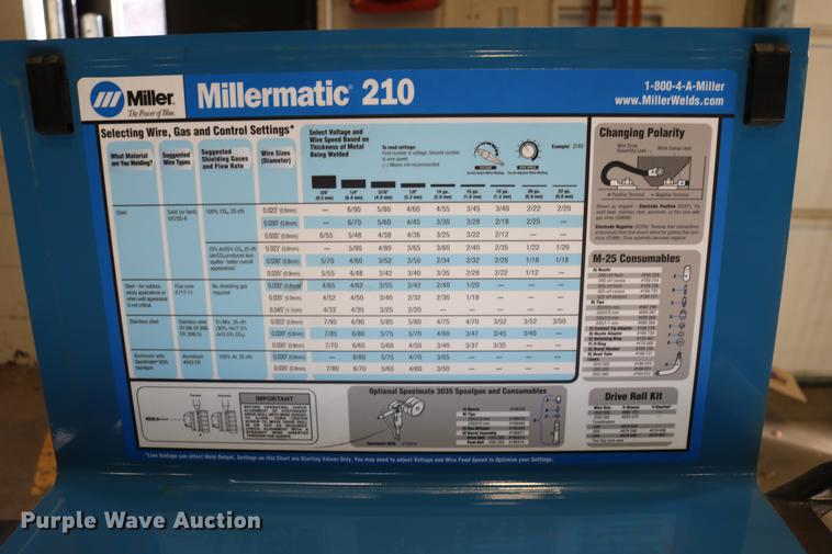 image for item EW9030 Miller Millermatic 210 MIG wire welder