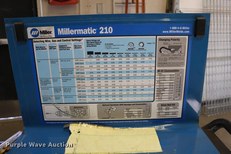 image for item EW9034 Miller Millermatic 210 MIG wire welder