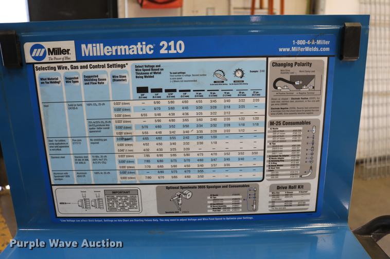 image for item EW9035 Miller Millermatic 210 MIG wire welder