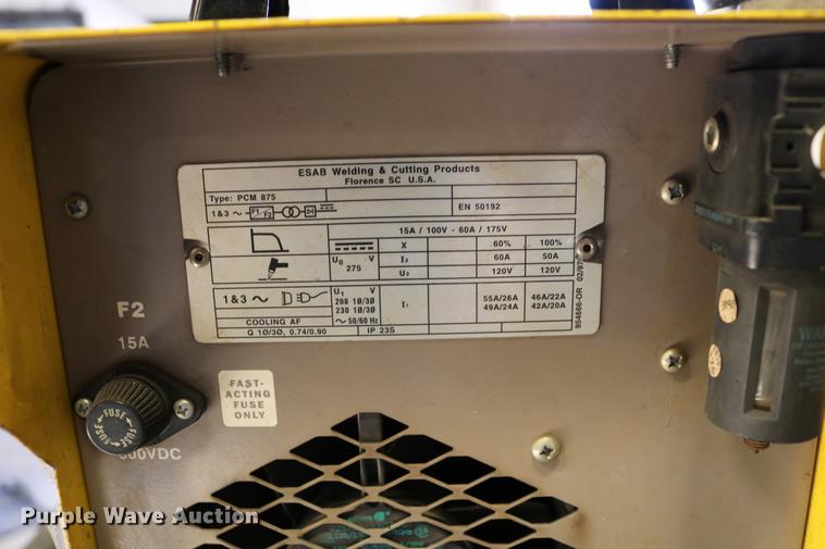 image for item EW9037 Esab PCM-875 plasma cutter