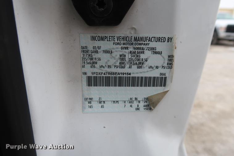 image for item DA8662 2008 Ford F450 flatbed truck