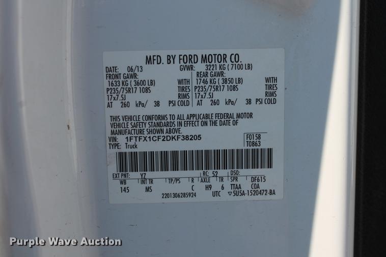 image for item DB5148 2013 Ford F150 XLT SuperCab pickup truck