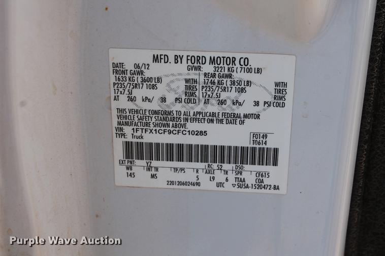 image for item DB5153 2012 Ford F150 XLT SuperCab pickup truck