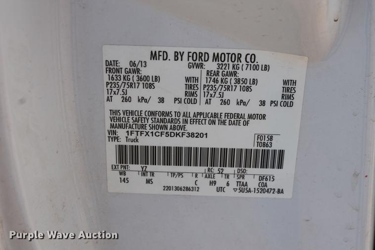 image for item DB5154 2013 Ford F150 XLT SuperCab pickup truck