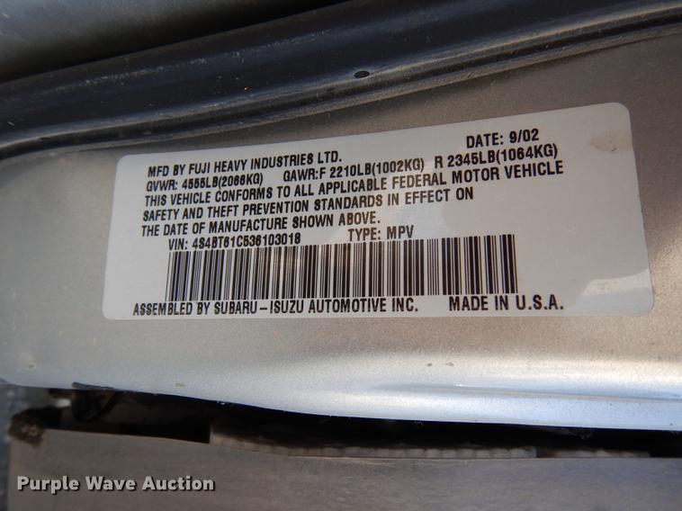 image for item DC0304 2003 Subaru Baja SUV