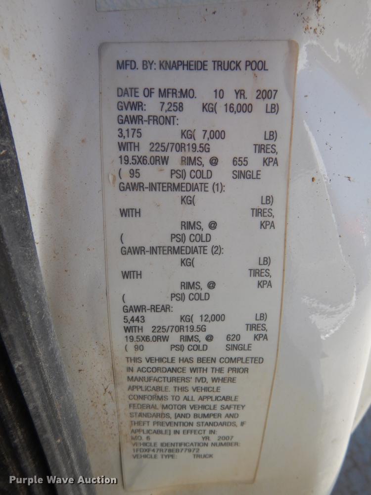 image for item DC0306 2008 Ford F450 Super Duty XL dump truck